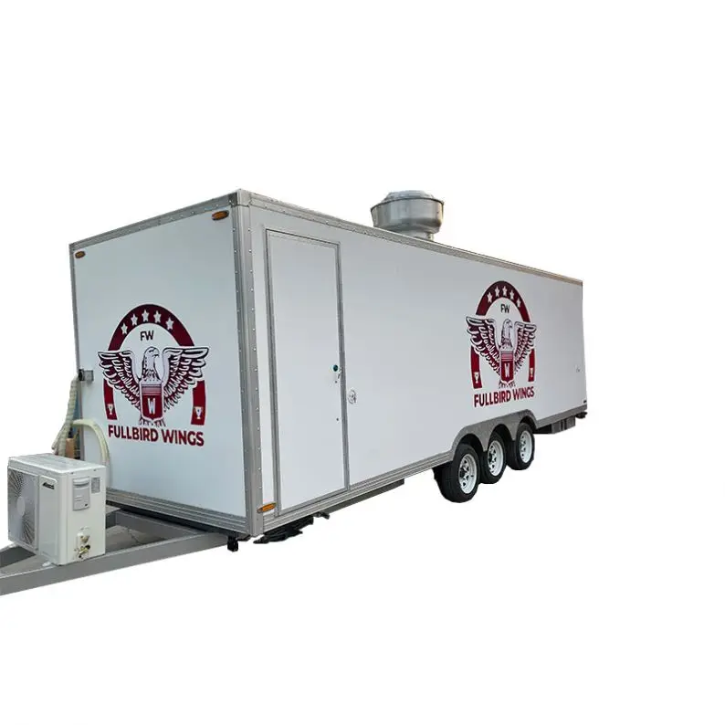 Custom concession fast food trucks Square mobile standard square Customized food trailer