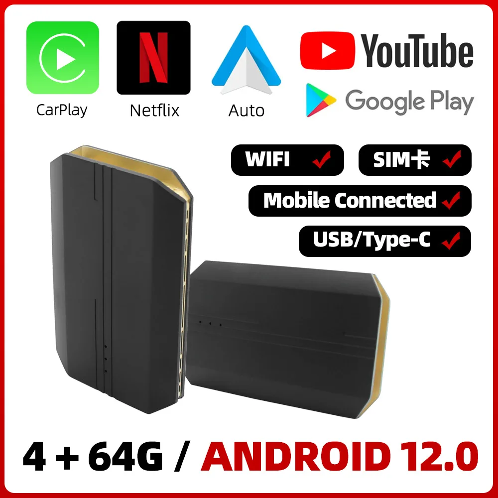 Android 12 Auto Wireless Adapter Android Auto Wireless Adapter Cars Smart AI box Universal Usb Obd