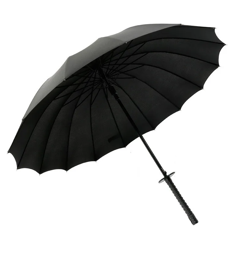 24-bone wind-resistant Japanese knife handle umbrella with enlarged umbrella surface and high-quality straight umbrella