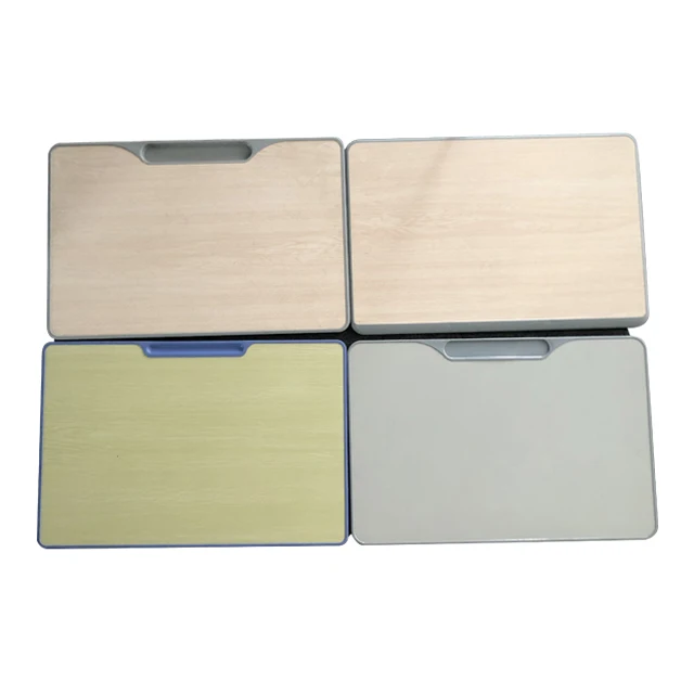 School furniture table top board multicolor solid wood board single table and chair
