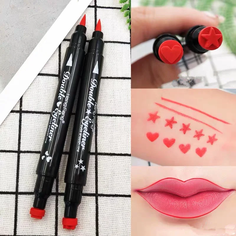 Liquid eye liner pencil korea sample black color waterproof stamp eyeliner