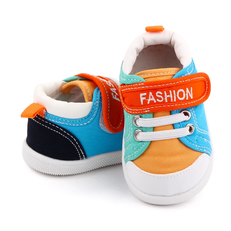 New Arrival  Canvas Baby Cotton Casual Multi-color Sneakers Shoes Rubber Non Slip Sole Walking Shoes for First Walk