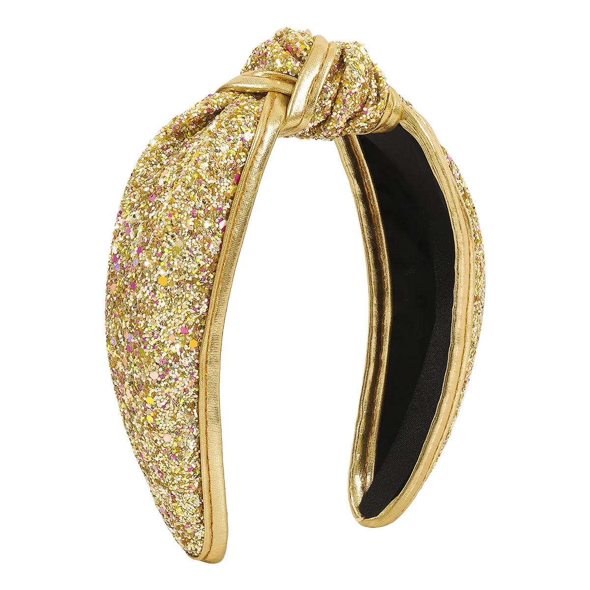 GEERDENG Wholesale Custom Christmas Hair Band Embellishment Knotted Fabric Headband Luxury Fashion Girls Women Crystal Headbands