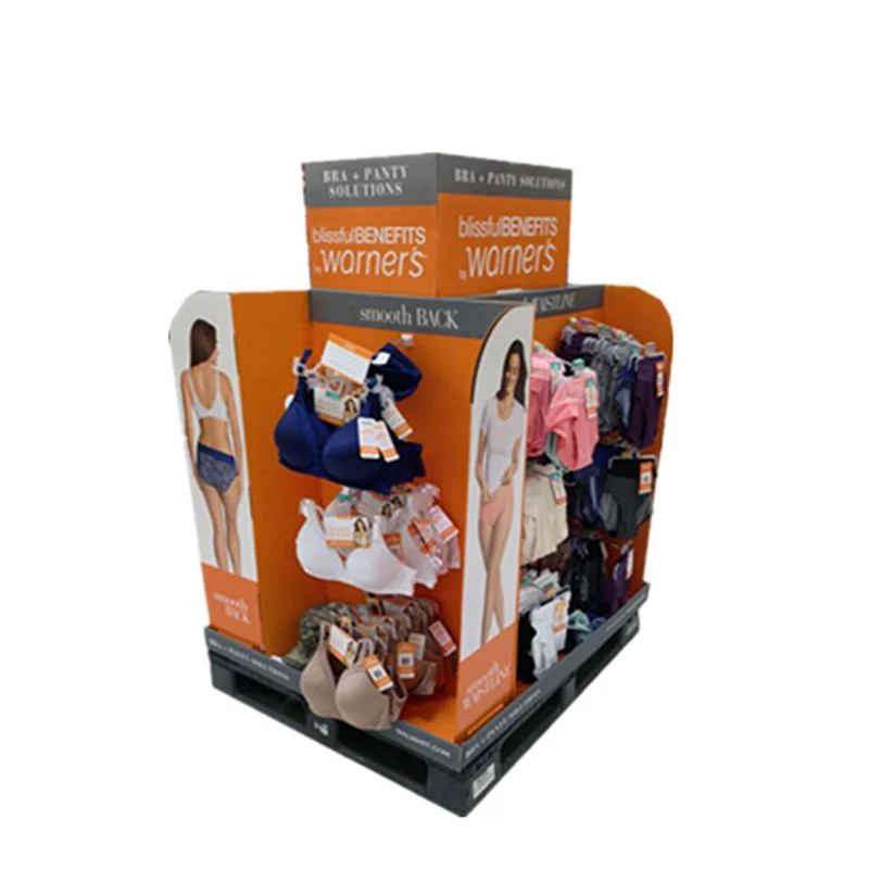 Promotional Custom POP Corrugated Cardboard Pallet Display Rack for Supermarket