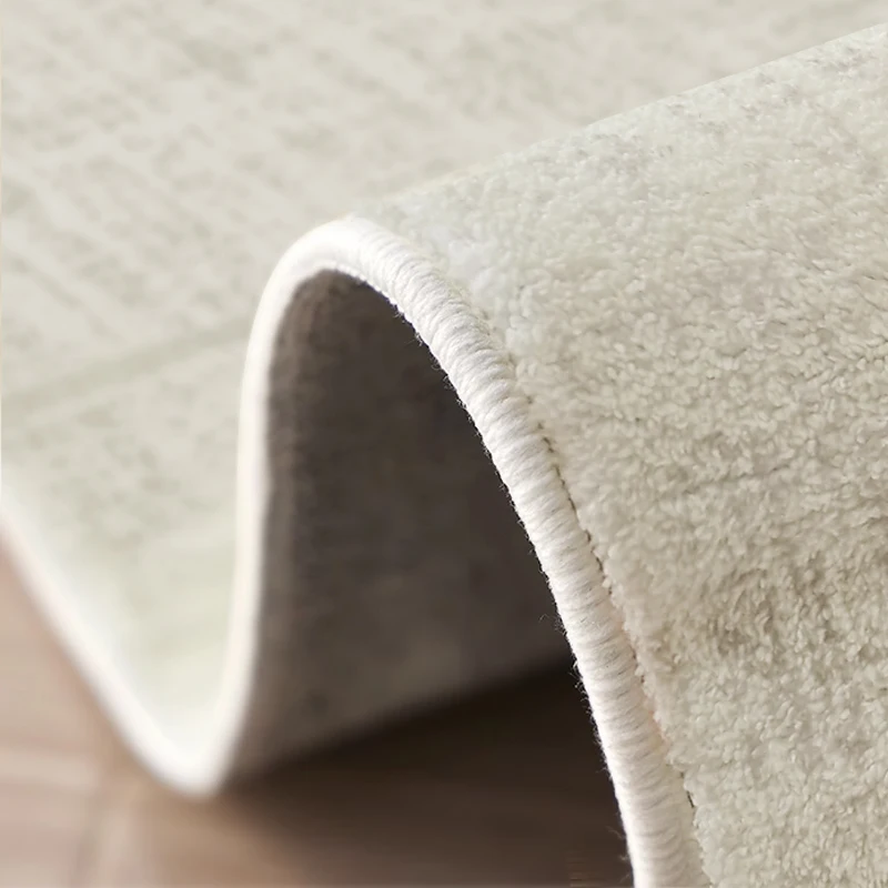 Customized Durable Faux Cashmere Plaid Puzzle Carpet Modern Shaggy Area Rugs for Living Room Bedroom Hotel Office
