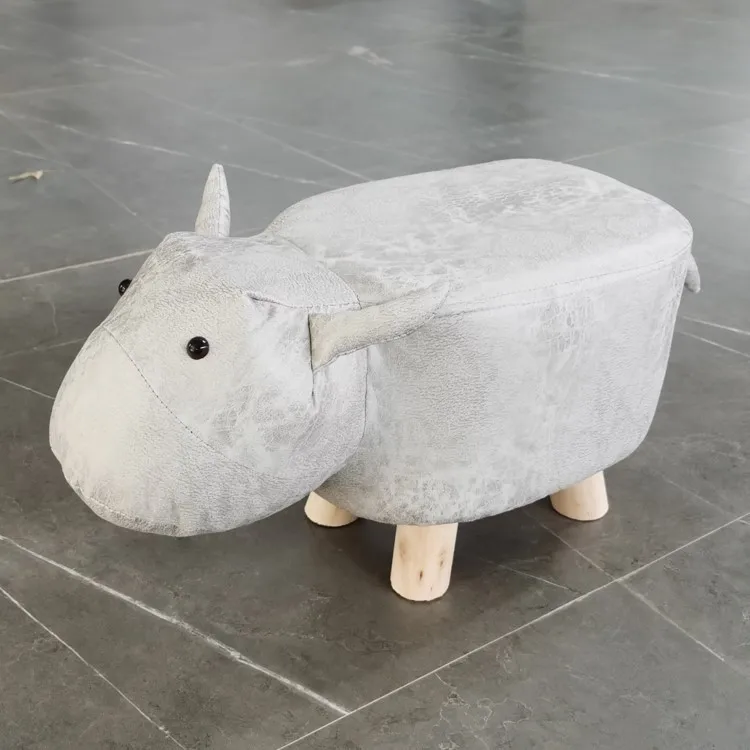 Home Furniture Animal Shape Small Leather Stool  For Children Living Room Kids Chairs New Cute Elephant Foot stool