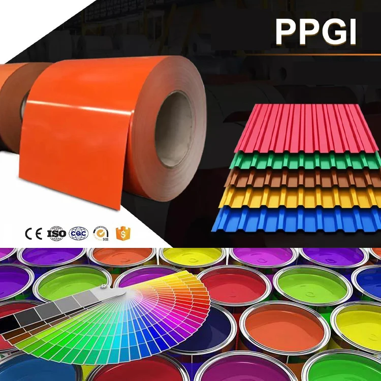 Prime Ral9002 PPGI Plate Preprinted Painted Galvalume Galvanized Steel Coils Metal Sheet In South Africa