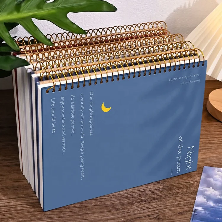 Promotion school thick custom hardcover B5 spiral bound paper libretas notebook