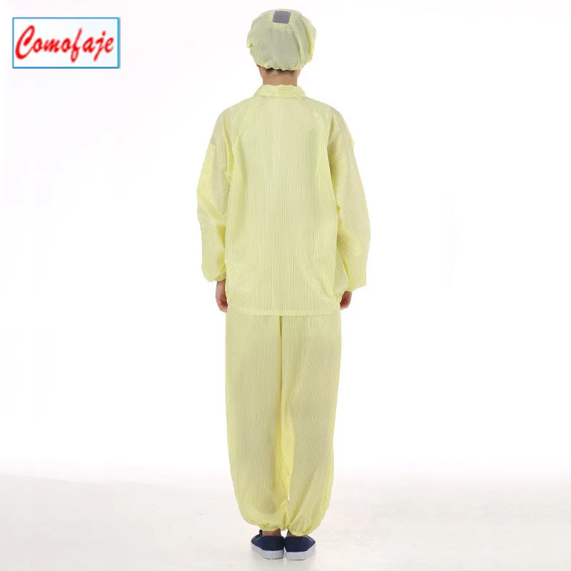 
Washable Dust Free Anti Static Cleanroom Jumpsuit Coverall ESD Garment For Pharmaceutical Industry 