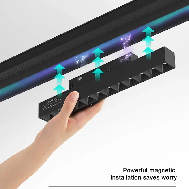 Ultra - thin magnetic light track slot flood light spotlight conductive module magnetic no main light PSU