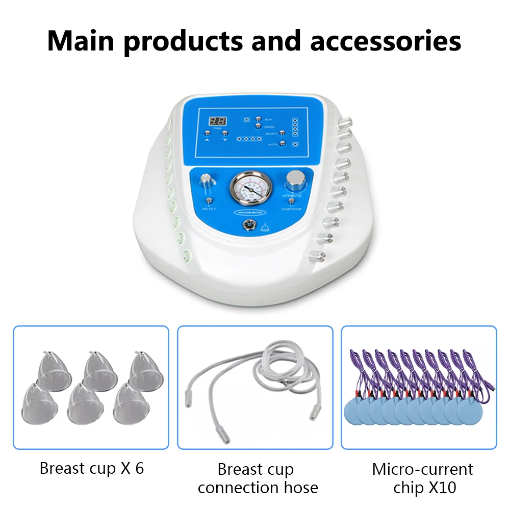 BOWKET Breast Enlargement Cuppping Nipple Sucking Breast Lifting Enhancement Electric Muscle Stimulation Massage Machine