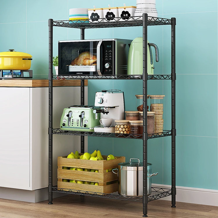 SANIPRO Multipurpose Bathroom Balcony Shelving Carbon Steel Rack Metal Wire Shelf Kitchen Storage Holders for Organizer