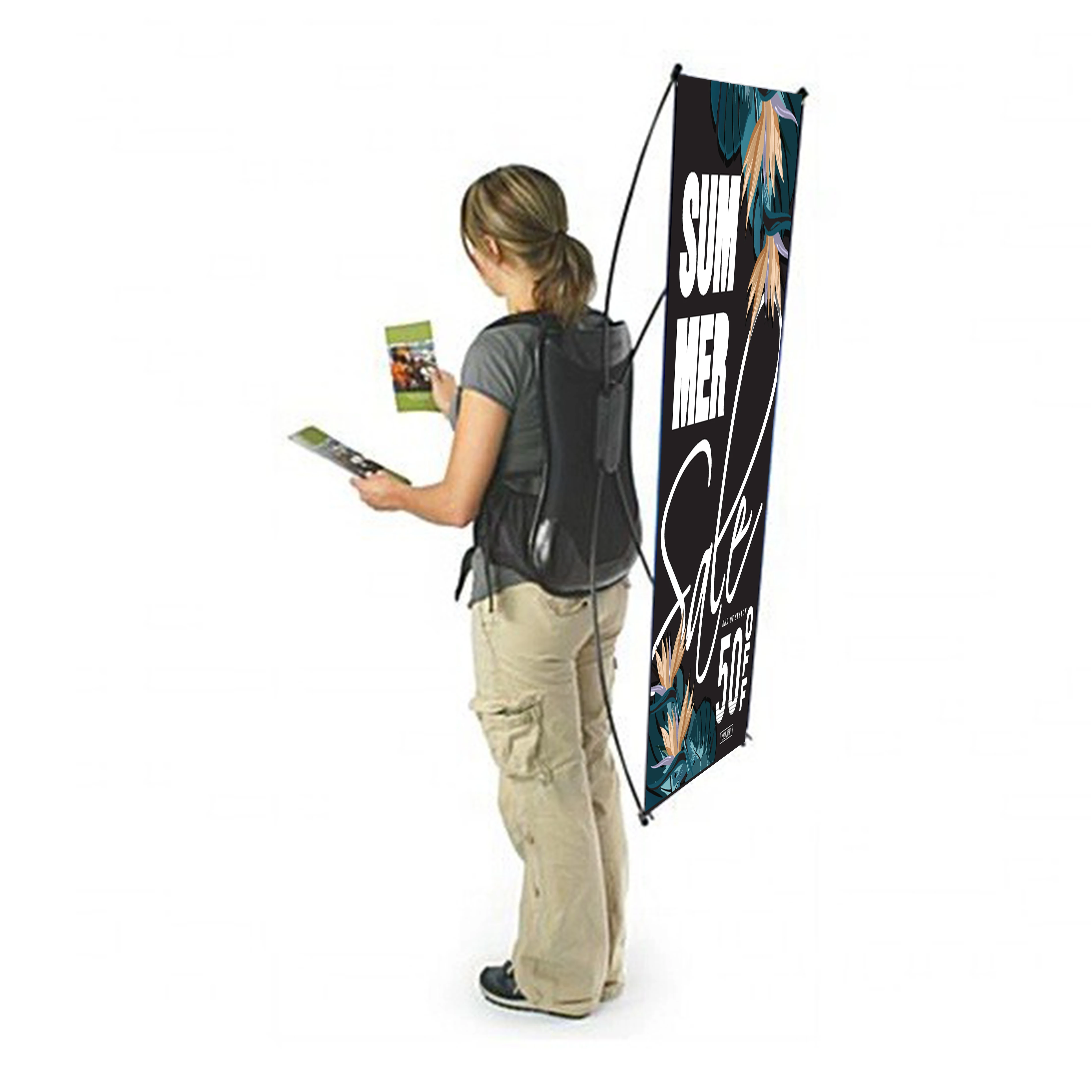High Quality Walking Backpack Flags Outdoor Usage Hot Selling Backpack Flag