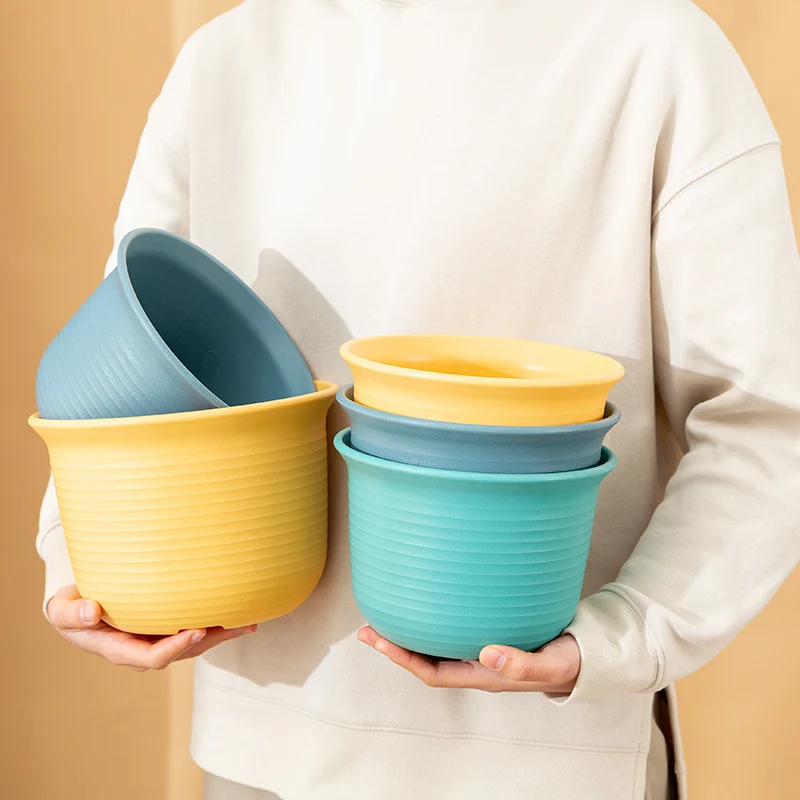 RUIPU (BW--L) PP Material Desktop Modern Garden Planter Plastic Flower Pot Outdoor