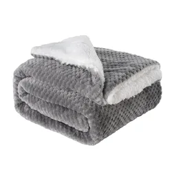 Plush Sherpa Fleece Blanket Twin Thick Warm Blanket for Winter
