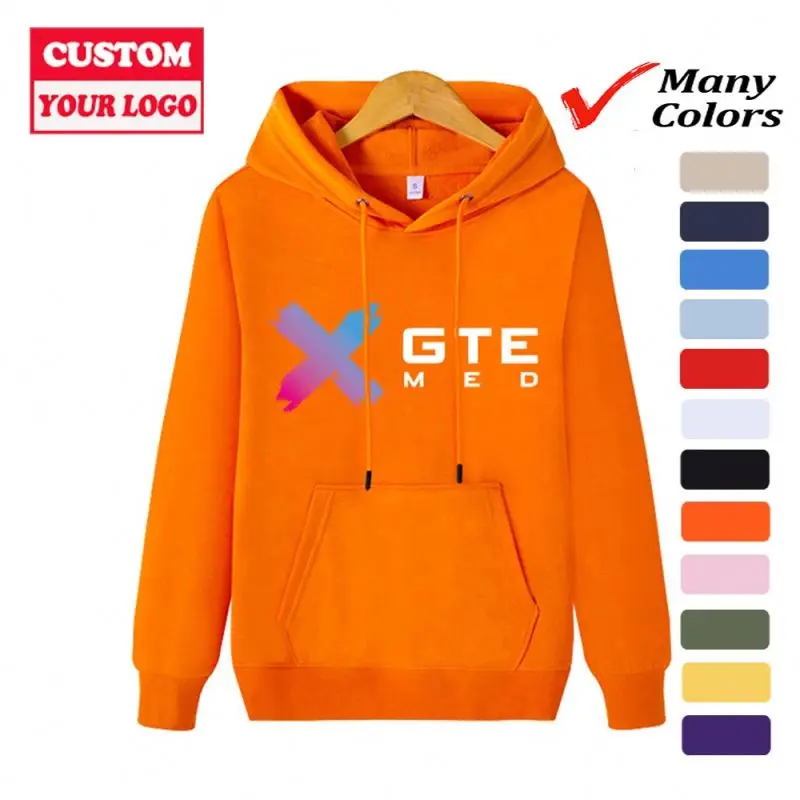 Promotional Clothes Factory Heavyweight 100% Cotton Embroidered Customized My Own Men Custom Hoodie