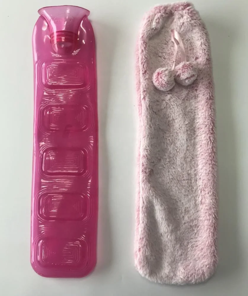  Стандартная длинная бутылка для горячей воды из ПВХ BS с плюшевой