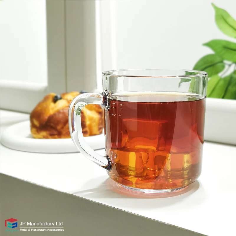330ml Crystal plastic coffee tea mug milk cup custom printed AS coffee cups with handle