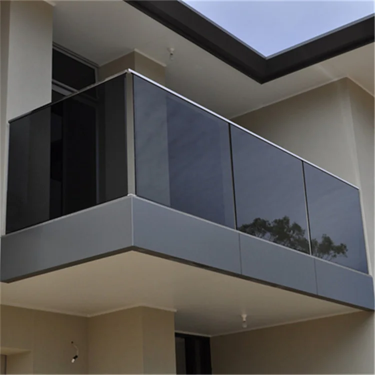  Save Cost Handrail Balcony Glass Railing Systems Manufacturer Post 316 Stainless Steel Hot Sale