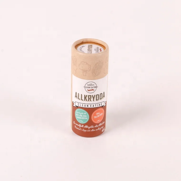 Biodegradable Printing Cardboard Food Bulk Tea Coffee beans Powder Packaging Paper Tube