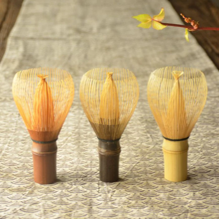 Hot Selling Bamboo Hand Golden/Black Matcha Whisks(Chasen), Durable Traditional 880/100/120/ZEN Prongs Matcha Whisk Bamboo