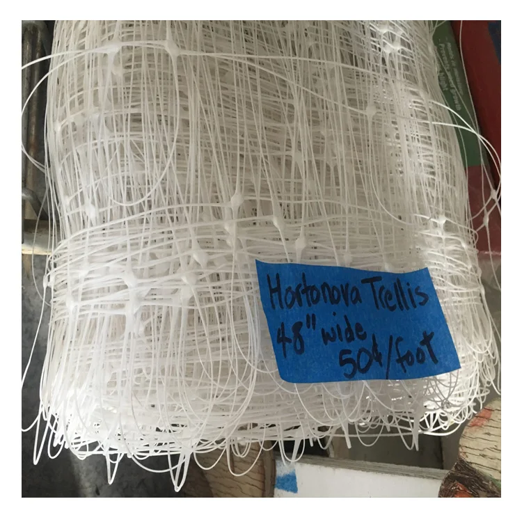 Cheap price extruded trellis net tobacco flower climbing netting jute trellis netting plant trellis climbing net