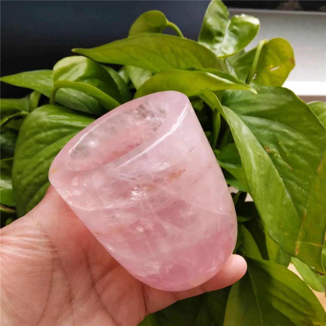 Best gift Rose Quartz And Dream Amethyst Tea Cup for meditation