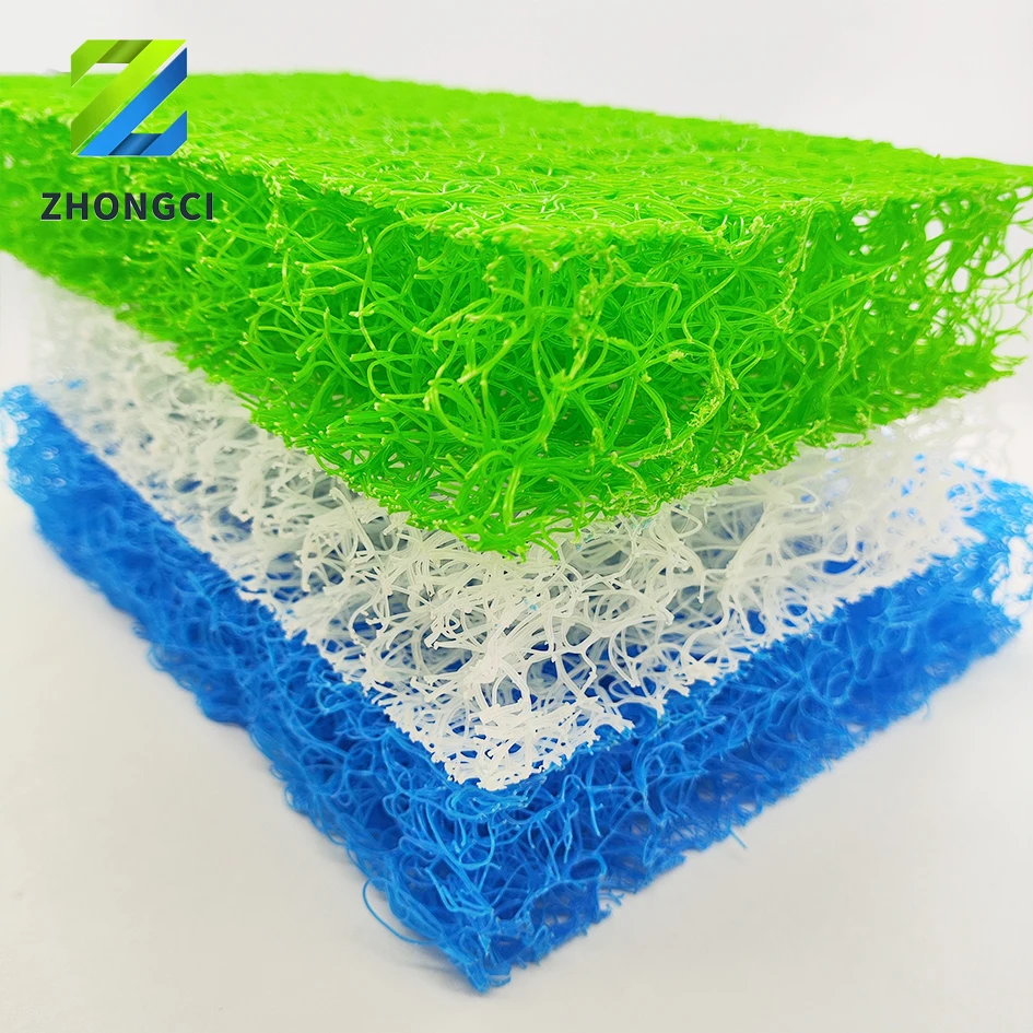 Rattan cotton new aquarium fish pond filtration biochemical pond filter material biochemical felt water filtration white  blue