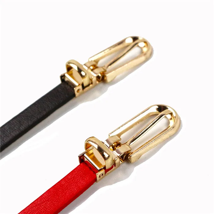 
New fashion pin buckle thin belt women simple waistband Lady candy color dress jeans strap 