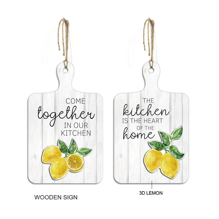 Lemon Theme 24.5x40X0.6cm or Custom Size 3D MDF Wall Panels Wholesale Wood for Home Decor