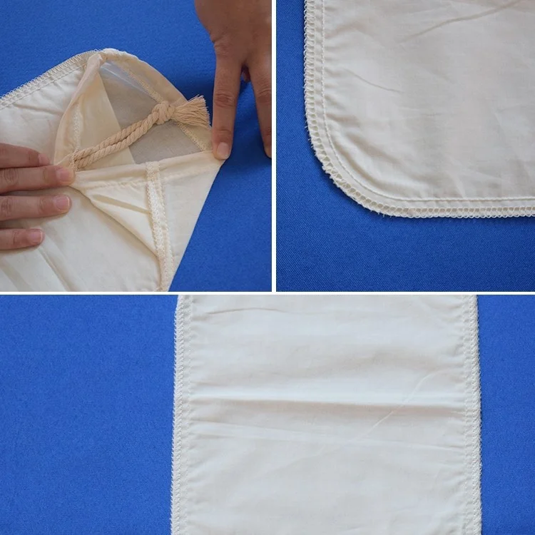 13x13 Inch 200 Micron Food Grade High Quality Nylon Filter Bag Multifunction Organic Cotton for Nut Milk bag