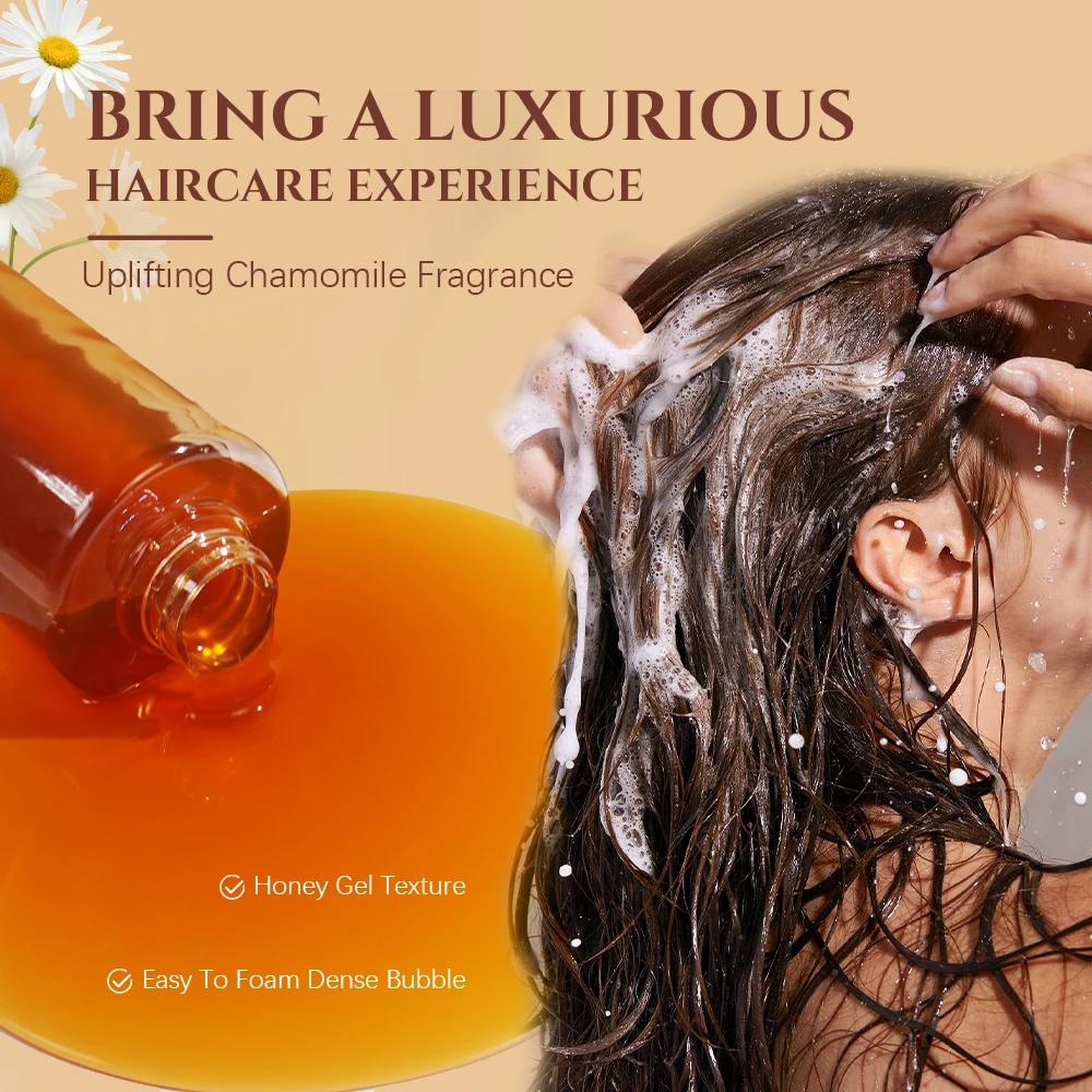 Private Label Sulphate Free Clarifying Moisturizing Anti Dandruff Fluffy Sweet Chamomile Shampoo