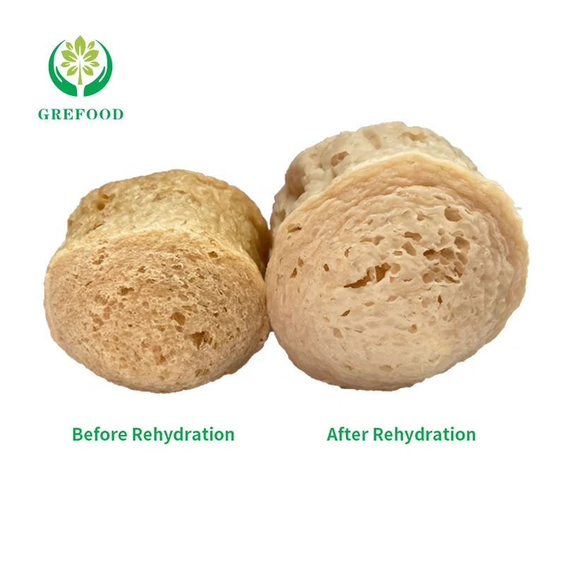 Snack ingredients supply soy protein Healthy soya meat MUI TVP low fat BBQ food high protein textured vegetable protein