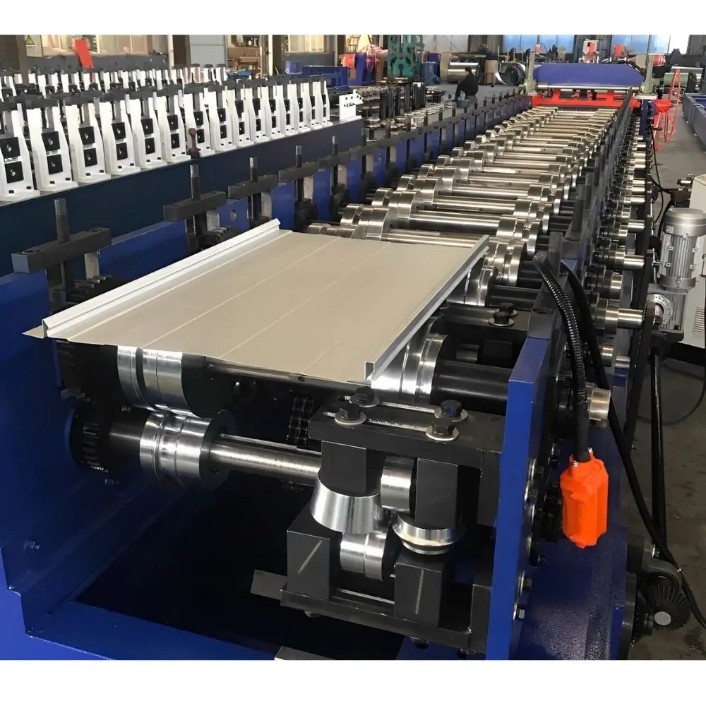 Automatically Width Adjustable Perforated Holes Bemo Standing Seam Roof Sheet Roll Forming Machine