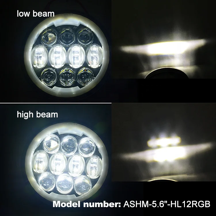 Новое поступление 5 3/4 светодиодные фары RGB halo мотоцикл точка SAE фара для harley 12v