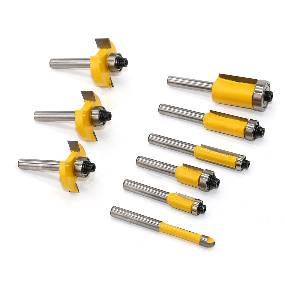  Alpha CNC Router Wood Cutting Bits 35Pcs 1/2' 1/4' 8mm Shank Tungsten Carbide Tip Bit Set For DIY wood