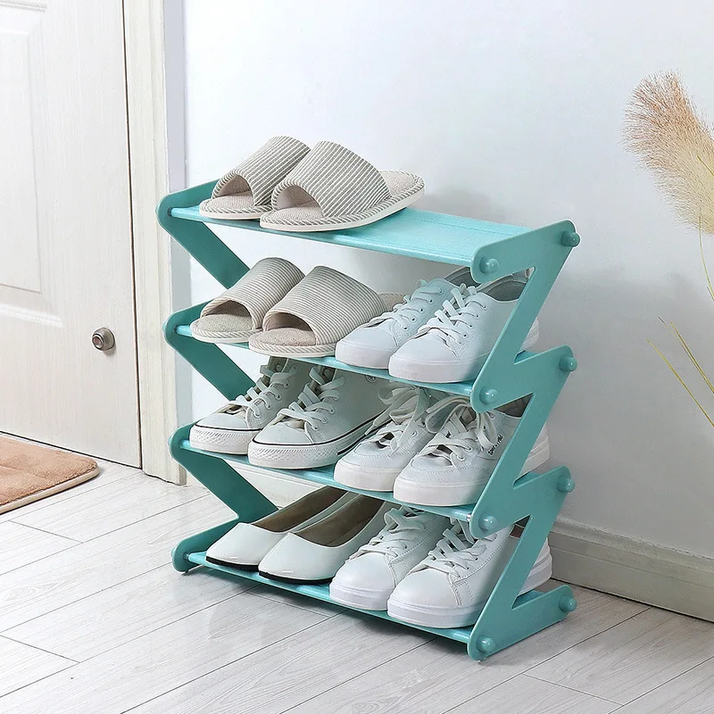 Luxury Holder Shelf Stand Plastic Foldable Storage Organizer Shoe Rack Cabinet For Store Home