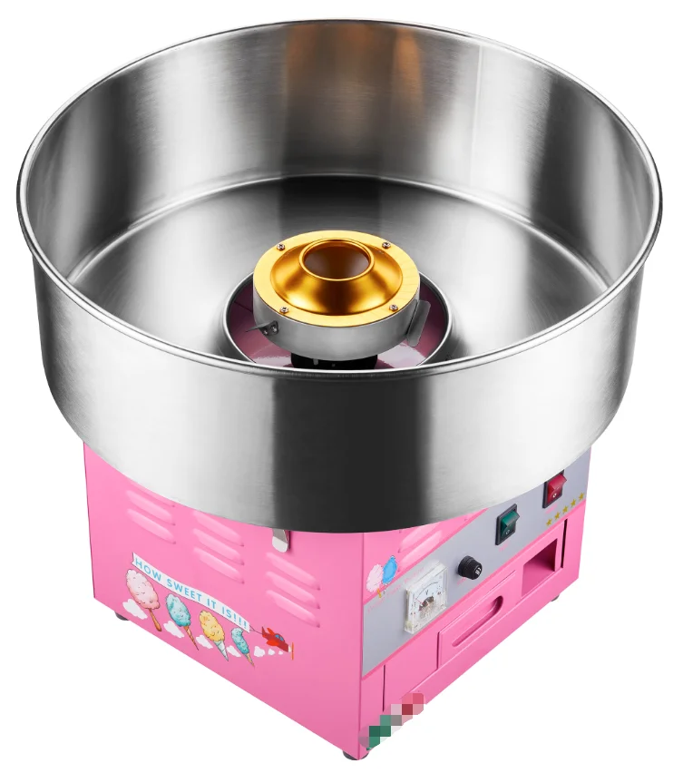 Professional Commercial Electric Cotton Candy Floss Vending Making Machine with Cart