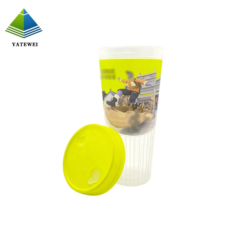 Пластиковые чашки Boba, чашка, пузырьковая чашка для чая с крышкой, молочный коктейль, квадратная форма PP, экологически чистый, многоразовый, с пользовательским логотипом, 12 16 20 унций