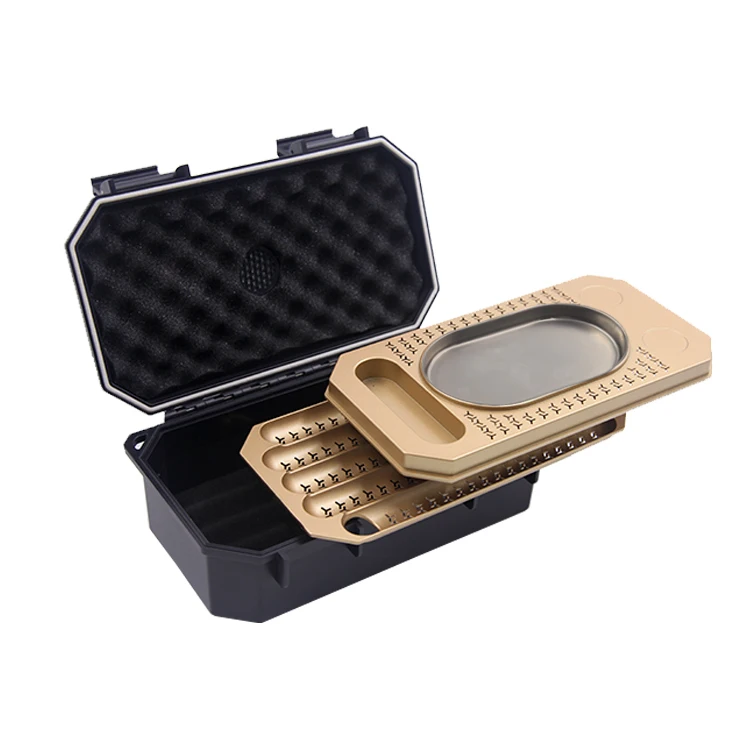 Manufacturer NEW Design three layer cigar stash box plastic cigar humidor travel portable cigar case for Send gifts