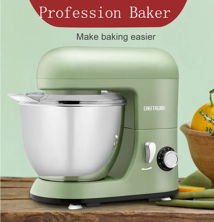 Cheftronic Direct Studio Offer SM-985 500W 120V 1300W 220V 4L UL h Red Silver Green Cake Dough Stand Mixer