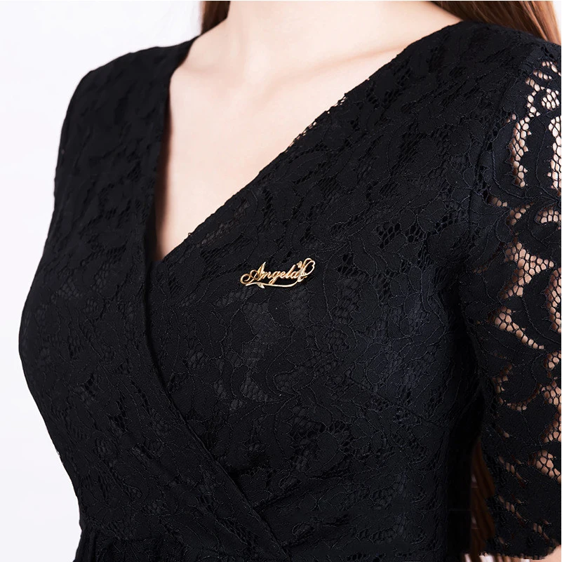 High quality custom name plate hollow metal badge tags lapel pin badges brooch designing enamel pin name