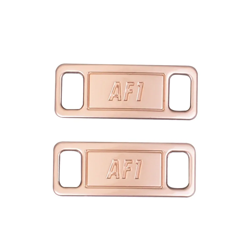 Diy 2pcs/pair Af1 Metal Decorative Shoe Lace Charms Metal Tags Buckle Shoelaces Accessories Lock For Sneaker Charms