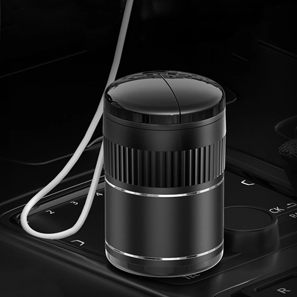 Removable Detachable Indicator Smokeless Cupholder Pocket Auto Sensing Induction Car Cigar Ashtray With Lid Blue Led Light