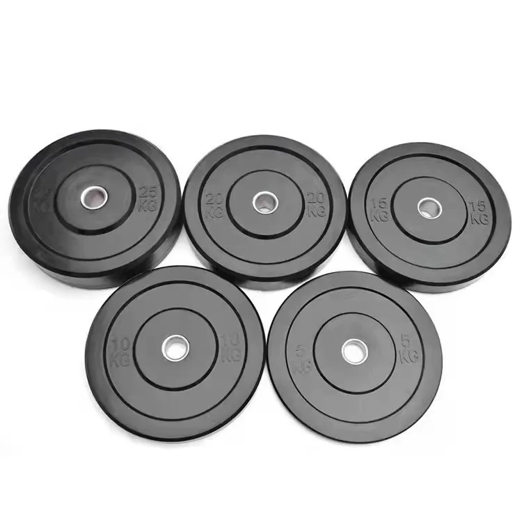 2021 Hot Sale Fitness Equipment Black All Rubber Competition Bumper Plates 25kg For Resale