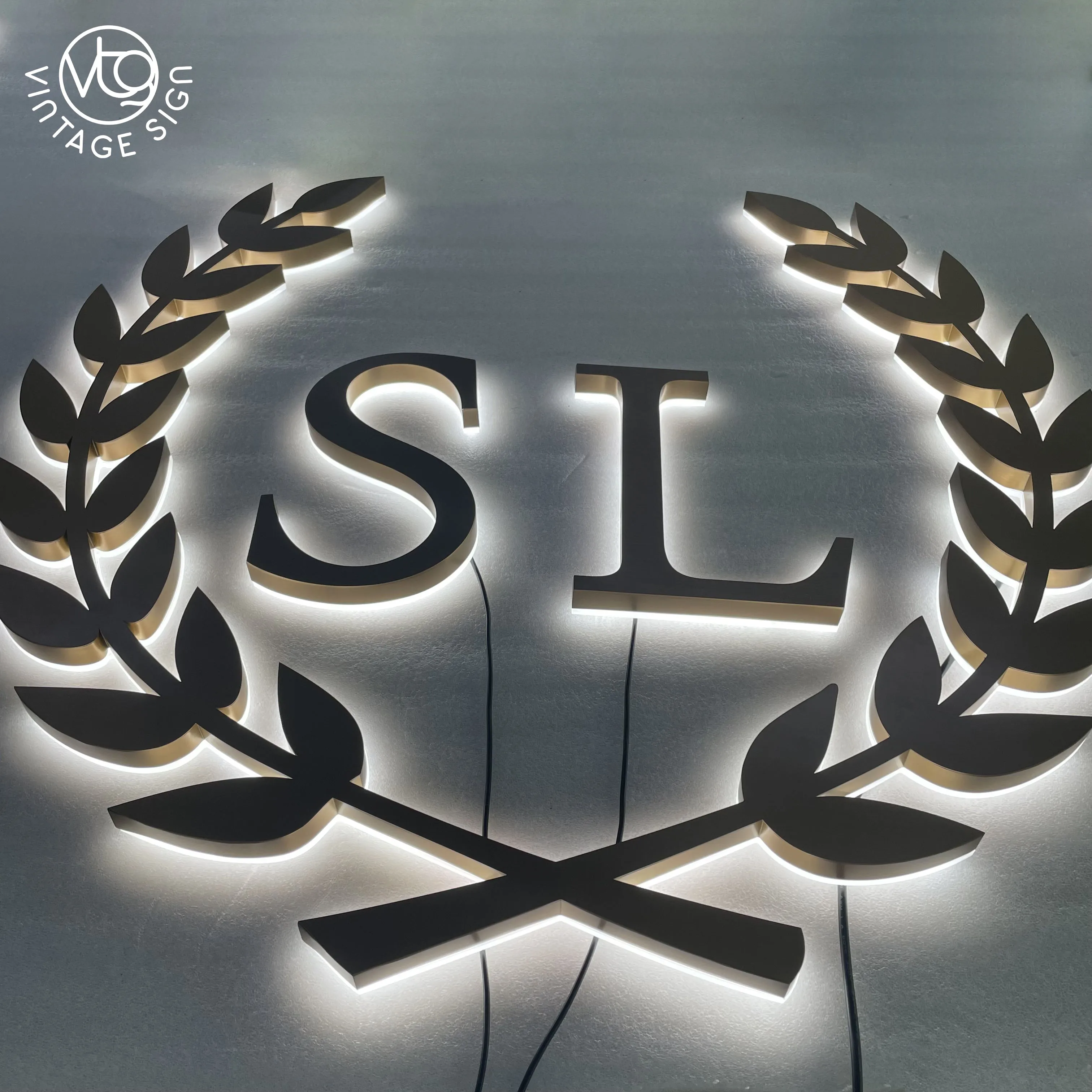 Wall Sign Signage Company Logo Name Backlit Display With High Quality