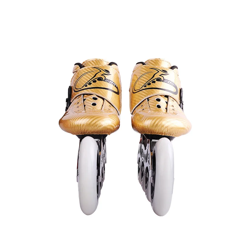 OEM Professional  CNC 7075 Integrated Aluminium Frame carbon fiber fast inline roller speed skates for kids and adults