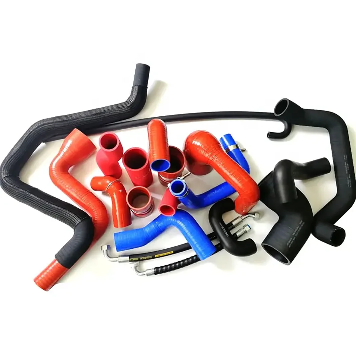 customized hump silicone hose with high temperature resistance and engine connecting pipe Rubber hose with fabric reinforced