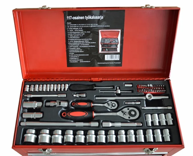 117pcs Germany Tools Socket Set With Metal Tool Sets Tools