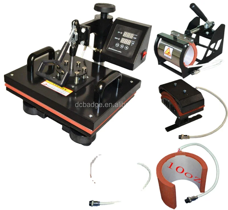 Combo 6 in 1 heat press machine multifunctional sublimation machine for mug printing